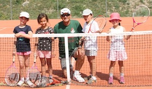 Photo de stagiaires de tennis lors des stages junior-team dans le Val d'Allos