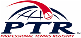 Logo of the teaching tennis certification of the Professional Tennis Registry